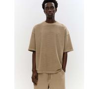 Pull&Bear - Stwd - Felpa a maniche corte color sabbia-Neutro XS