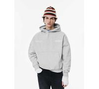 Pull&Bear - STWD - Felpa grigio mélange con cappuccio XL