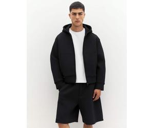 Pull&Bear - STWD - Felpa nera con cappuccio e zip-Nero XL