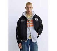 Pull&Bear - STWD - Giaca nera ricamata-Nero XS