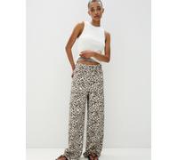 Pull&Bear - STWD - Jeans larghi con stampa leopardata-Multicolore 40