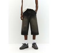 Pull&Bear - STWD - Jorts super larghi nero sbiadito-Grigio 38