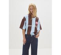 Pull&Bear - Stwd - Polo marrone a righe-Multicolore S