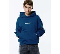 Pull&Bear - STWD Studio - Felpa blu con cappuccio XL
