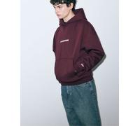 Pull&Bear - STWD Studio - Felpa bordeaux con cappuccio-Rosso M