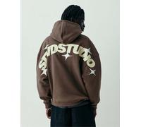 Pull&Bear - STWD Studio - Felpa con cappuccio marrone S