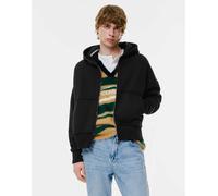 Pull&Bear - STWD Studio - Felpa nera con cappuccio e zip-Nero XS