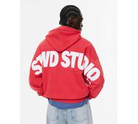 Pull&Bear - STWD Studio - Felpa rossa con cappuccio-Rosso S