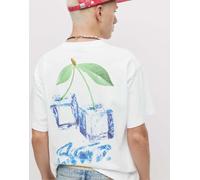 Pull&Bear - STWD - T-shirt bianca con ciliegie-Bianco M