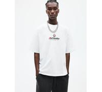 Pull&Bear - STWD - T-shirt bianca con stampa sul retro-Bianco XL