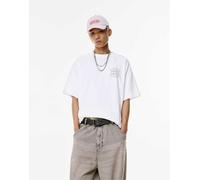 Pull&Bear - STWD - T-shirt bianco sporco con stampa "Ghost Mode" XS
