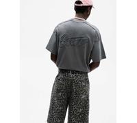 Pull&Bear - STWD - T-shirt grigia sbiadita-Grigio S