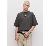 Pull&Bear - STWD - T-shirt grigia squadrata-Grigio XS