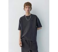 Pull&Bear - Stwd - T-shirt nera effetto slavato-Nero L