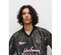 Pull&Bear - STWD - T-shirt stile calcio color marrone scuro XS