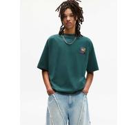 Pull&Bear - STWD - T-shirt verde con ricamo S