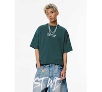 Pull&Bear - STWD - T-shirt verde con stampa "Error 404" XS