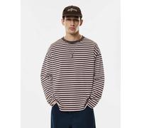 Pull&Bear - T-shirt a maniche lunghe rosa a righe L