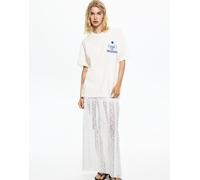 Pull&Bear - T-shirt bianca con animali-Bianco XS