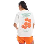 Pull&Bear Maglietta 'TOMATOES' verde pastello / rosso / bianco, Taglia XS