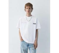 Pull&Bear - T-shirt bianca con scritta "Stwd"-Bianco M