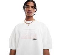 Pull&Bear - T-shirt bianca con stampa "LA Street"-Bianco S