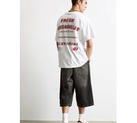 Pull&Bear - T-shirt bianca con stampa "Quesadillas 'Ay Carmela'"-Bianco M