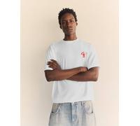 Pull&Bear - T-shirt bianco sporco con grafica western L
