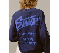 Pull&Bear - T-shirt blu navy con stampa STWD M