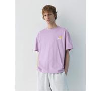 Pull&Bear - T-shirt color mora con scritta STWD-Viola XS