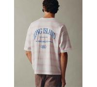 Pull&Bear T-shirt grafica a righe nyc marrone-Multicolore XS