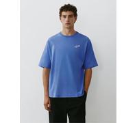 Pull&Bear T-shirt grafica testurizzata relaxed fit blu intenso XS