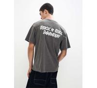 Pull&Bear - T-Shirt grigia con stampa "AC/DC"-Grigio L