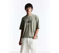 Pull&Bear - T-shirt kaki con stampa dei Nirvana-Verde XL