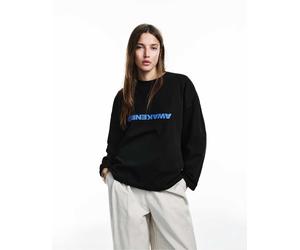Pull&Bear - T-shirt nera con grafica di città-Nero L
