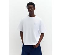 Pull&Bear - T-shirt oversize squadrata bianca con logo Stwd-Bianco 2XS