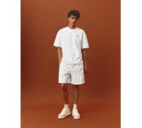 Pull&Bear - T-shirt pesante bianca a maniche corte con logo-Bianco 2XS