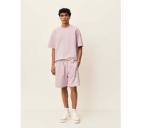 Pull&Bear - T-shirt pesante rosa a maniche corte con logo XL