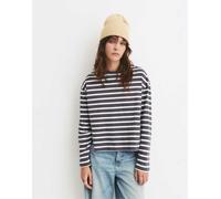 Pull&Bear - T-shirt squadrata a righe-Multicolore S