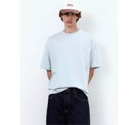 Pull&Bear - T-shirt squadrata blu pallido con grafica L