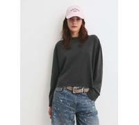 Pull&Bear - T-shirt squadrata grigia a righe-Grigio L