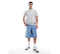 Pull&Bear - T-shirt squadrata manopesca grigio mélange L