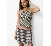 Pull&Bear - Top allacciato al collo a righe-Multicolore XS