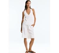 Pull&Bear - Top allacciato al collo bianco con schiena scoperta L
