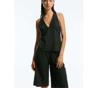 Pull&Bear - Top allacciato al collo nero con schiena scoperta M