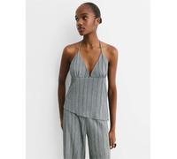 Pull&Bear - Top asimmetrico grigio pallido in crêpe S