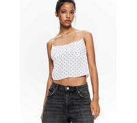 Pull&Bear - Top bianco a pois S