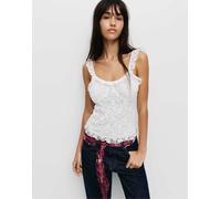 Pull&Bear - Top bianco con spalline sottili in pizzo M