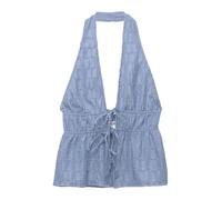 Pull&Bear Top blu colomba Donna - Abbigliamento - Maglie e top - Top Pull&Bear XS
