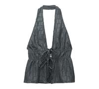 Pull&Bear Top grigio scuro Donna Pull&Bear S